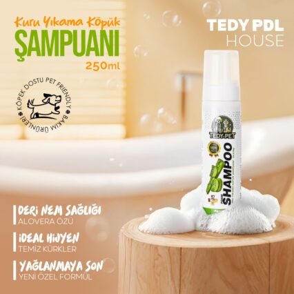 TedyPet Kuru Şampuan Kedi & Köpekler için – Anında Temizlik, Gün Boyu Ferahlık!