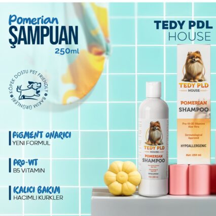 TedyPet Pomeranian Şampuan – Pigment Onarıcı ve Derinlemesine Bakım Formülü